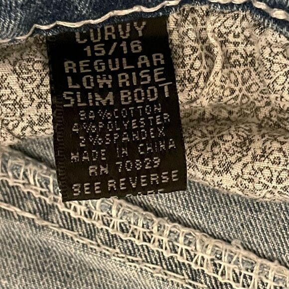 Twenty One Black Stretchy Distressed Regular Low-rise Slim Boot Jeans 15/16 - Picture 4 of 8